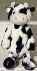 Jellycat Bashful Calf Cow New Bnwt Medium Black White Soft Plush Animal