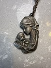 Vtg Lourdes Rosary Italy Aurora Borealis Beads Virgin Mary   Child Pendant 21   