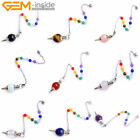 7 Chakra Ball Divination Dowsing Gems Stone Pendulum Chain Healing Reiki Stone