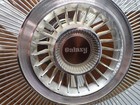 Vintage 80 s Galaxy 3 Speed Oscillating 16-1 Fan 16  Diameter Translucent Amber