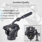 Video Camera Tripod Fluid Head- F60 professional Drag Pan Panoramic Fluid Head W