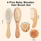 Baby Hair Brush Set For Newborns  Wooden Baby Brush   Comb