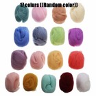 17 Colors Fibre Wool Roving For Needle Felting Spinningss Diy Craft Material Set