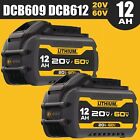 2pack For Dewalt Flexvolt 20v 60v Max 12 0ah Lithium-lon Battery Dcb609-2 Dcb612