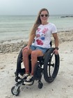 Pair Of 24 x2 4  507  Fat Off-road Wheelchair Wheels With Axles  new 