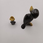 Vintage Miniature Mama And Baby Crow  Hagen Renaker  Hard To Find  Excellent