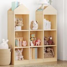 Wooden Toy Storage Shelf For Kids  42  Playhouse Bookcase With Open Cubbies