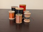 Vintage Wooden Thread Spools Lot Of 7 Belding Corticelli Clark s O n t  Sewing