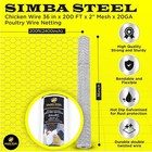 36  X 200 Ft Galvanized Poultry Net Best Metal Mesh Fencing Chicken Wire 2  Hole