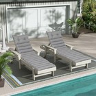 2pcs Outdoor Lounge Chair Cushion - Patio Chaise Replacement Seat Cushions