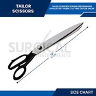 Tailor Scissors - 12 Inch Fabric Embroidery Arts Crafting Shears German Grade