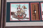 Vintage Native American Warrior Horseback Spear Shadow Box Framed Art Prints