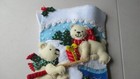Christmas Stocking Felt  Hand Stitched  Bucilla Polar Bear Buddies