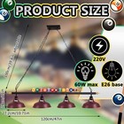 Rossesay Adjustable Pool Table Lights For 7-8 Billiard Light Hanging Pool Table
