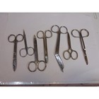 Medical Scissors Vintage Metal Instruments Tweezers Clippers Lot Of 7 Germany