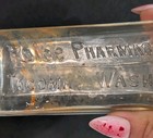 Lot Of 9 Antique Vtg Embossed Medicine Bottles Roice Pharmacy Tacoma Listerine
