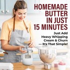 Dazey Butter Churner - Cheese Cloth Butter Paddles Recipe Book Included- Hand   