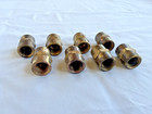 8 Pc Brass 1 2  Npt Female Hex Coupling Union Pipe Fitting     Brass Heavy Duty