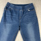 Women   s Slim Fit Skinny Medium Wash Blue Stretch Pull-on Denim Jeans L Pockets