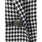 Dumas Vintage Houndstooth Blazer Black White Usa Size 16 Timeless Mod
