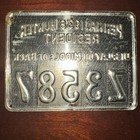 Vintage Pa 1938 Hunter Resident Embossed Metal License  z3587