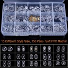150 Pairs Replacement Silicone Nose Pads For Eye Glasses Sunglasses Screw-in