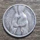 Vintage Heads I Win Tails You Lose Token Coin Nude Nudity Novelty Medal