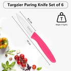 Paring Knife stainless Steel Paring Knives Set Of 6 sharp Vegetable fruit Knifes