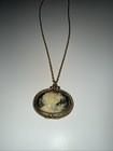 Rare Vtg Corday N y  Solid Perfume Cameo Locket Necklace 26    Chain 
