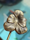 Art Nouveau Antique Gold Pansy Flower Stick Pin