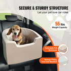 Dog Booster Car Seat Pet Car Seat For Small Medium Dog Up To 55 Lbs Brown