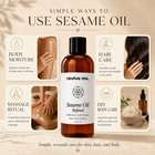 Sesame Seed Oil Refined 100  Pure Natural - Choose Size 4oz To 32oz Body Serum