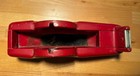 True Vintage Heavy Metal Tape Dispenser Red No Spool Mid Century Mcm