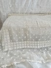 Vintage Handmade Crochet Irish Lace White Tablecloth Shabby Chic Scallop 68 X 70