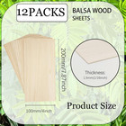 Balsa Wood Sheets 1 16  Thick  8  X 4  Unfinished Wooden Board For Crafts And Di