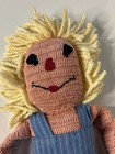 Antique Vintage Hand Crochet Raggedy Andy Ann Folk Handmade Doll Cloth Rag 17 