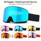 Ski Goggles Anti-fog Uv400 For Men Women Layer Winter Snowboard Protect Lenses