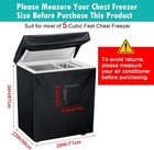 5 Cu Ft Chest Freezer Cover Black 420d Oxford With Pocket  28x23x34in