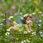 Crawling Fairy Resin Figurine Cherub Angel Statue Garden Desktop Decor Gift