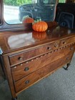 Antique Wooden Dresser With Mirror