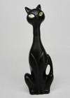 Vintage 1960s Mcm Black Fantasti-cat Bubble Bath Plastic Bottle Tall 14  Empty