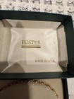 Tie Chain Rope Link Yellow Gold Tone Button Hole Attachment Foster Usa