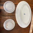 Antique Pere Marquette Ludington  Car Ferry China 8    Platter 2 Butter Pats