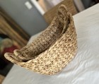 Set Of 2 Woven Seagrass Storage Baskets Oval Loop Handles Boho Natural Nesting