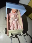 Vintage Miniature 7  Tin Ohio Arts Buggy   Bunting Toy Carriage Rare 50s W  Doll
