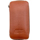Parker Leather Zippered Travel Case For Safety Razor   Double Edge Blades