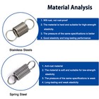 Small Extension Spring 304 Stainless  0 8mm  Closed Hooks For Light Duty Repair