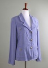 St  John Collection Nwt  1295 Textured Knit Periwinkle Blazer Jacket Top Size 14