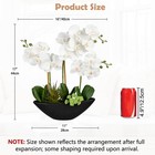 Orchid Fake Flowers 17in White Artificial Orchid Silk Flowers In Black Pot Fa   