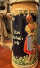 German Beer Stein Vintage Lidded 9  Tall Excellent